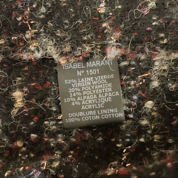 Isabel Marant Étoile Momo Bouclé Zip Up Jacket Sweater | Size Small - Picture 10 of 10